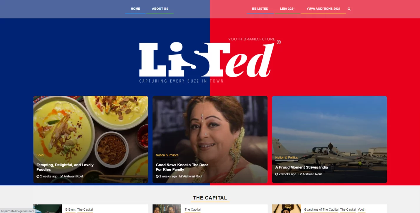 Listed Magazines Website Template by KARMA Creation