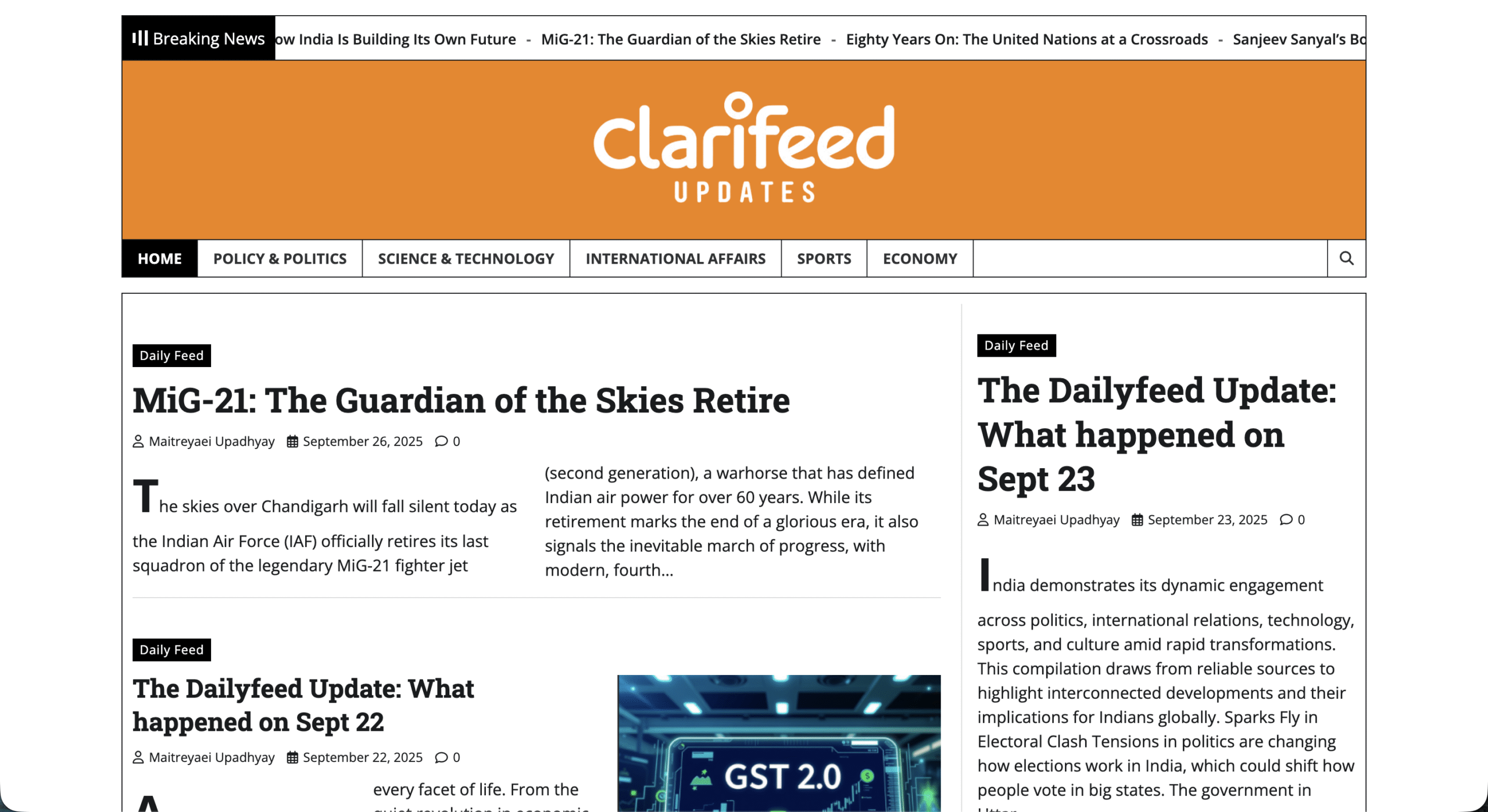 Clerifeed Website Development by KARMA Creation